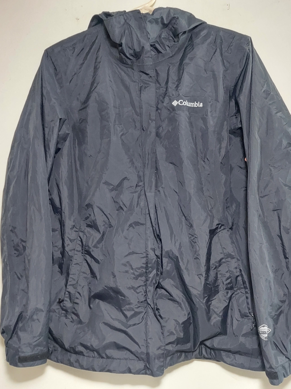 Men's Columbia Black Hooded Windbreaker Jacket